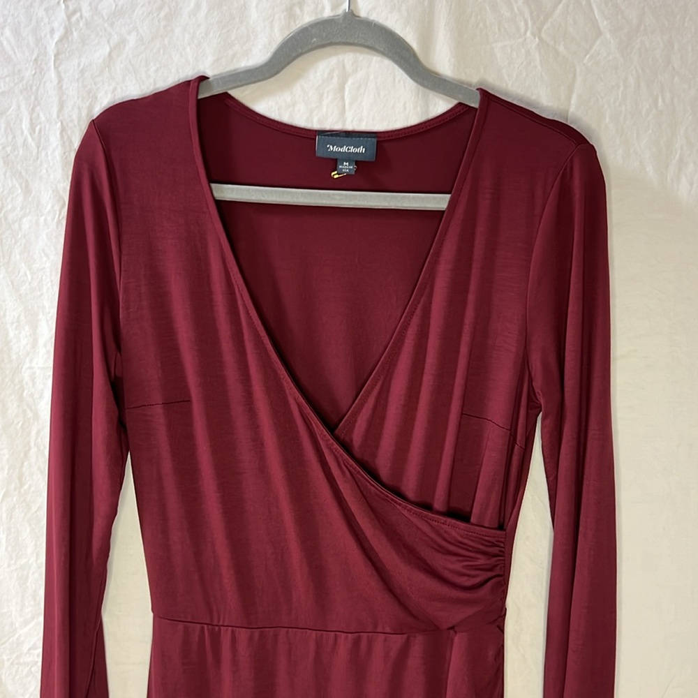 Modcloth Knit on the Town Faux-Wrap Dress - Picture 4 of 10
